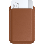 SATECHI Vegan-Leather Magnetic Wallet Stand (Brown) - Image 4