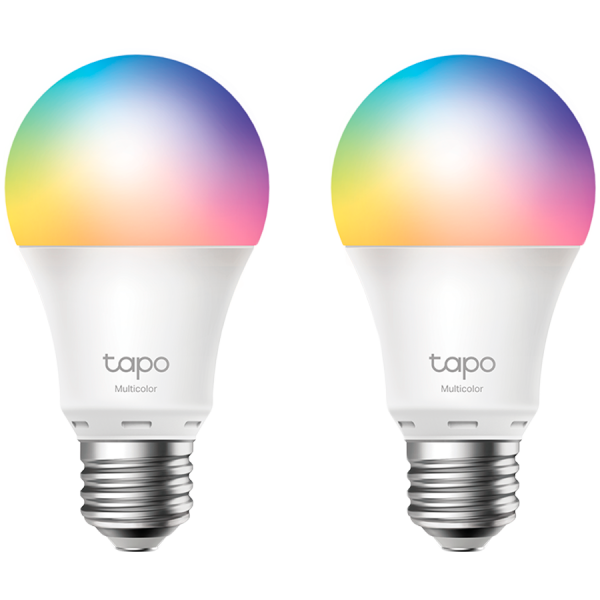 TP-Link Tapo L530E Smart Wi-Fi Light Bulb, Multicolor, 2.4 GHz, IEEE 802.11b/g/n, E27 Base, 220–240 V, 50/60 Hz, 2,500 K – 6,500 K, Multicolor, No Hub Required, Voice Control (works with Amazon Alexa and Google Assistant), Remote Control, 2 PACK