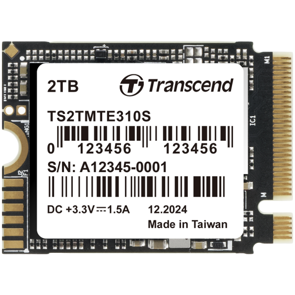 Transcend 2TB M.2 2230 PCIe Gen4x4 SSD, SLC Cache, Up to 5,000MB/s, for Steam Deck, ROG Ally, Microsoft Surface, Single-Sided, 3D TLC, M Key