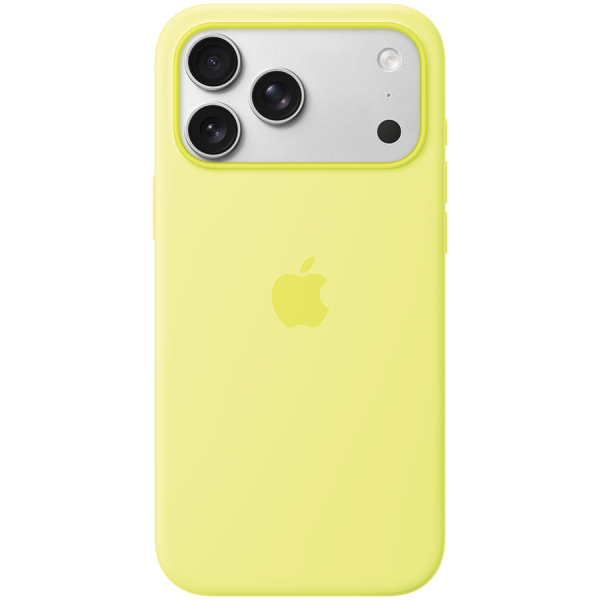 iPhone 17 Pro Max Silicone Case with MagSafe - Neon Yellow,Model A3560